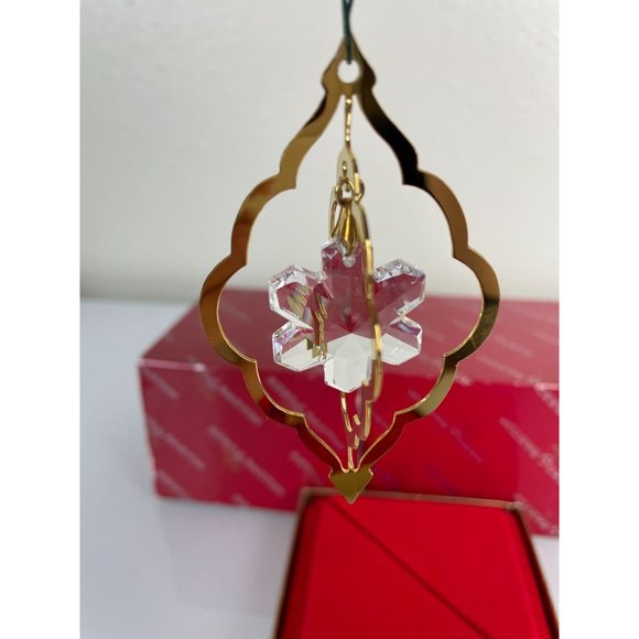 Set of 2 Reed & Barton Gold & Crystal Christmas Tree Ornaments - Picture 11 of 12